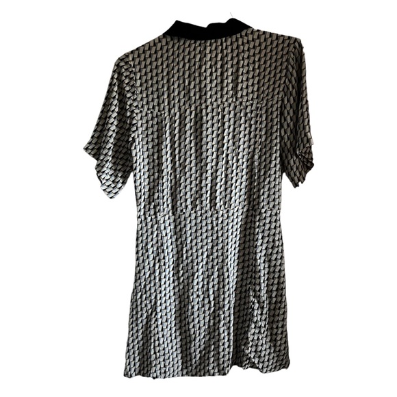 Nasty Gal Printed Collar Detail Skater Dress Size US 6 - Picture 3 of 5